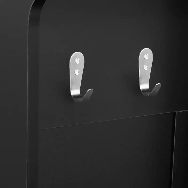 Meuble d'entrée avec banc et porte-manteau, doté de 7 patères, de 2 grands tiroirs et d'étagères réglables, idéal pour les couloirs et les salons
