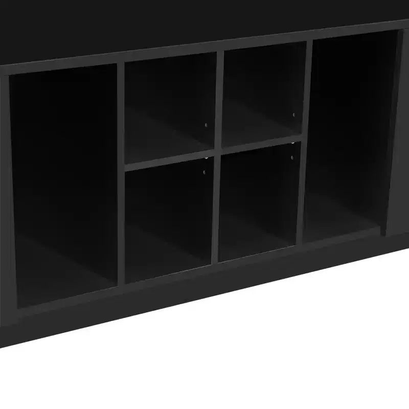 Meuble d'entrée avec banc et porte-manteau, doté de 7 patères, de 2 grands tiroirs et d'étagères réglables, idéal pour les couloirs et les salons