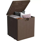 COZONY Coffre de terrasse extérieur 106 litres, en résine robuste et étanche avec couvercle verrouillable pour coussins de patio, fournitures de jardinage, protection de colis