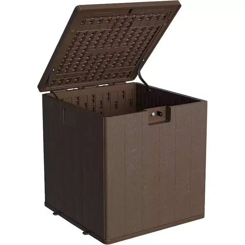 COZONY Coffre de terrasse extérieur 106 litres, en résine robuste et étanche avec couvercle verrouillable pour coussins de patio, fournitures de jardinage, protection de colis
