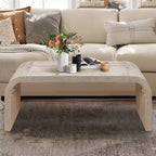 Table basse vintage Clihome Farmhouse Crafts, design Art Déco incurvé