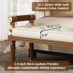 Banc capitonné en similicuir Christopher Knight Home Dana Mid-Century Modern en bois d'hévéa