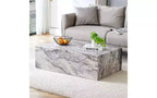 Table basse rectangulaire minimaliste TUYOHW, table de salon prête à l'emploi, table basse moderne en MDF avec texture naturelle