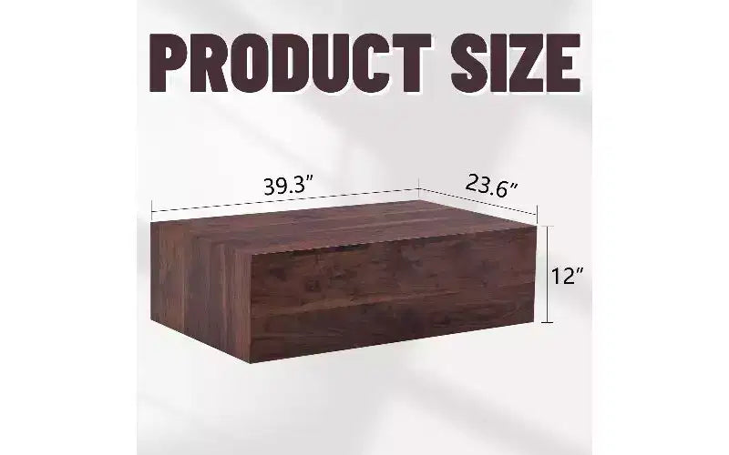 Table basse rectangulaire minimaliste TUYOHW, table de salon prête à l'emploi, table basse moderne en MDF avec texture naturelle