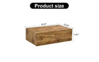Table basse rectangulaire minimaliste TUYOHW, table de salon prête à l'emploi, table basse moderne en MDF avec texture naturelle