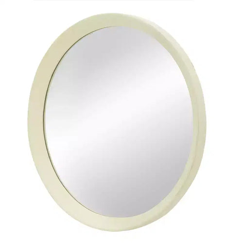 Miroir Mural Rond en Bois de Mangue de 20 Pouces