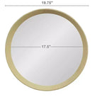 Miroir Mural Rond en Bois de Mangue de 20 Pouces