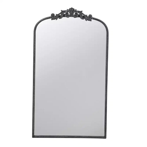 24 x 42 Inch Rectangular Wall Mirror with Baroque Inspired Frame