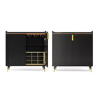 Vitrine COZONY avec porte vitrée, meuble de rangement autoportant avec porte-verres et tiroirs