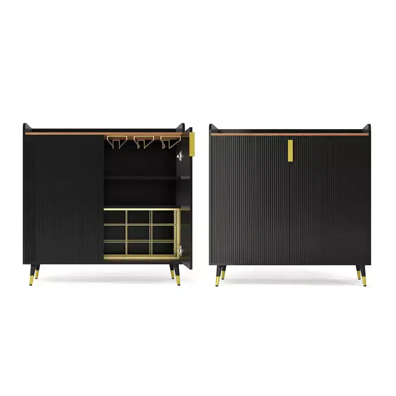 Vitrine COZONY avec porte vitrée, meuble de rangement autoportant avec porte-verres et tiroirs