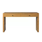 Table console incurvée Clihome avec rangement, table d'entrée en bois avec 2 tiroirs, tables consoles rustiques de style fermier pour entrée, couloir, salon
