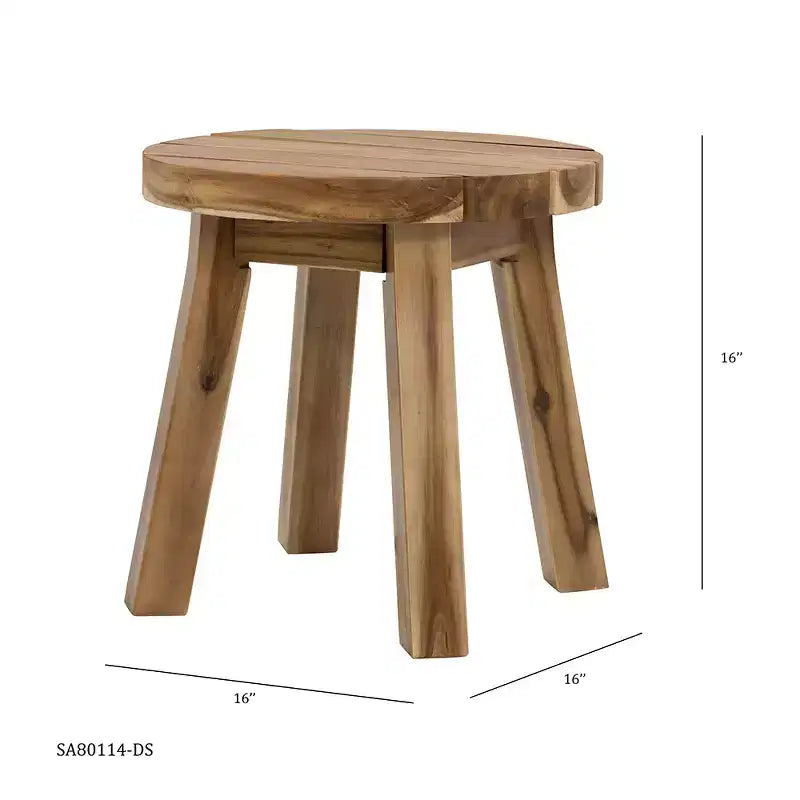 Table d'appoint ronde en bois massif D16x16