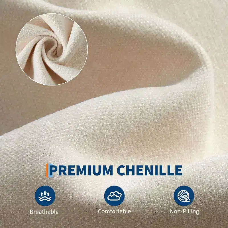 Fauteuil inclinable électrique avec port USB, fauteuil à bascule pivotant à 270° avec assise large et tissu chenille, pour salon ou chambre de bébé
