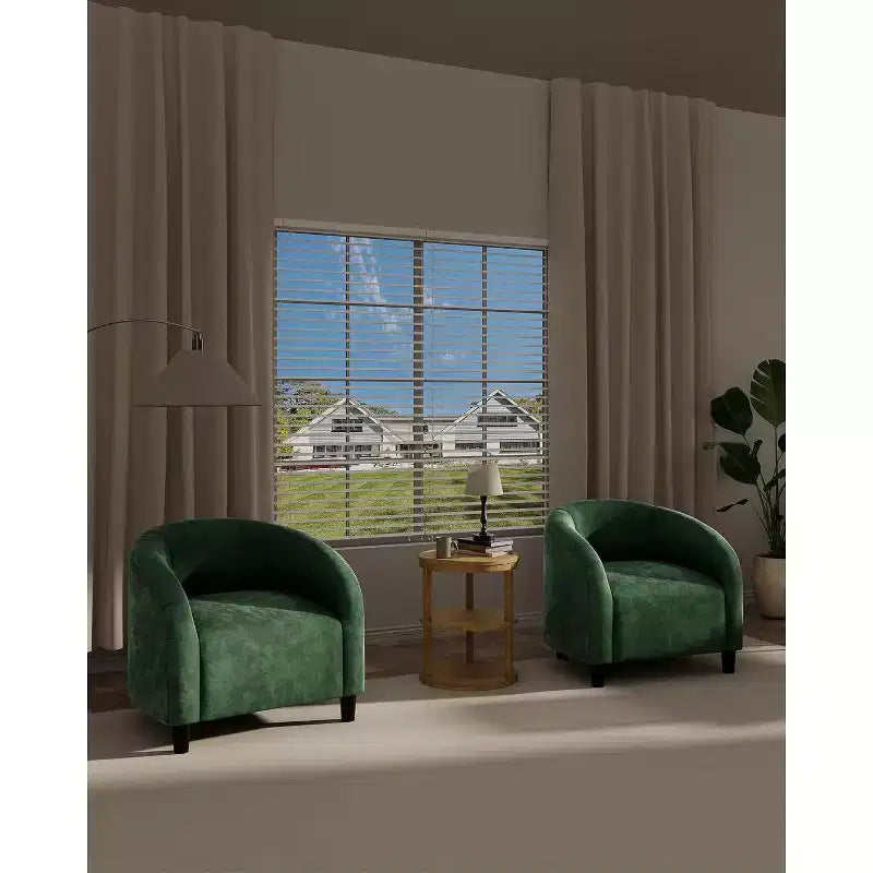 Fauteuils d'appoint (lot de 2) - Fauteuils club confortables, fauteuils baquet rembourrés avec accoudoirs et pieds solides pour salon, chambre, bureau, salle d'attente
