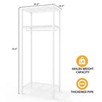 Portant à vêtements métallique de 175 cm pour suspendre les vêtements, avec tringle et étagères réglables, organisateur de placard autoportant pour chambre à coucher