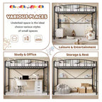 Lit mezzanine compact pour chambre à coucher - Construction métallique robuste - Lattes en acier solides - Design moderne pour enfants, adolescents et adultes