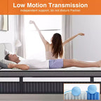 Matelas Queen en boîte 14 pouces, mousse à mémoire de forme au gel et ressorts ensachés, matelas hybride mi-ferme, soutien dorsal et isolation des mouvements, lit rafraîchissant pour les personnes dormant sur le côté