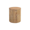 HomeRoots 24 Brown Solid Wood Round Cross Leg End Table