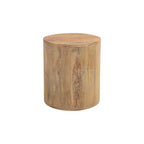 HomeRoots 24 Brown Solid Wood Round Cross Leg End Table