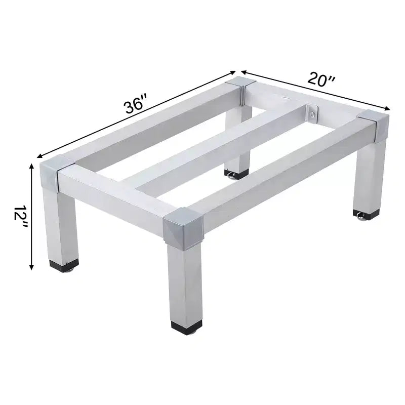 Support de rayonnage en aluminium avec une capacité de 450 kg, étagère alimentaire de sol commerciale pour restaurants, cuisines, magasins