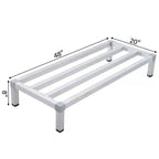 Support de rayonnage en aluminium avec une capacité de 450 kg, étagère alimentaire de sol commerciale pour restaurants, cuisines, magasins