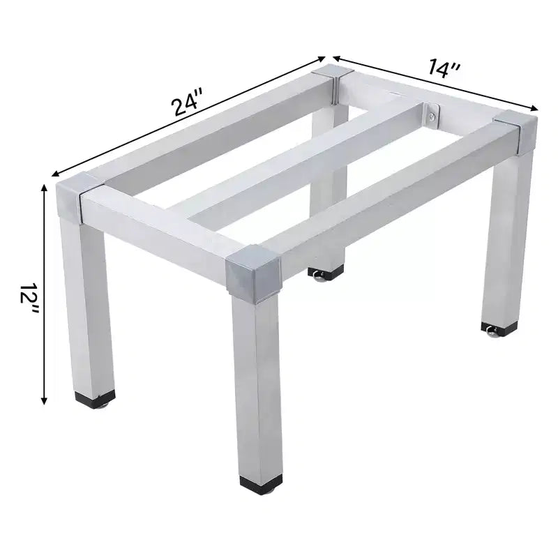 Support de rayonnage en aluminium avec une capacité de 450 kg, étagère alimentaire de sol commerciale pour restaurants, cuisines, magasins