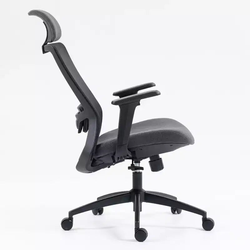 Chaise de bureau ergonomique TUYOHW avec dossier haut en maille, inclinable à 120° et pivotante à 360°, chaise d'ordinateur à base en nylon avec roulettes, hauteur réglable