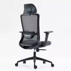 Chaise de bureau ergonomique TUYOHW avec dossier haut en maille, inclinable à 120° et pivotante à 360°, chaise d'ordinateur à base en nylon avec roulettes, hauteur réglable