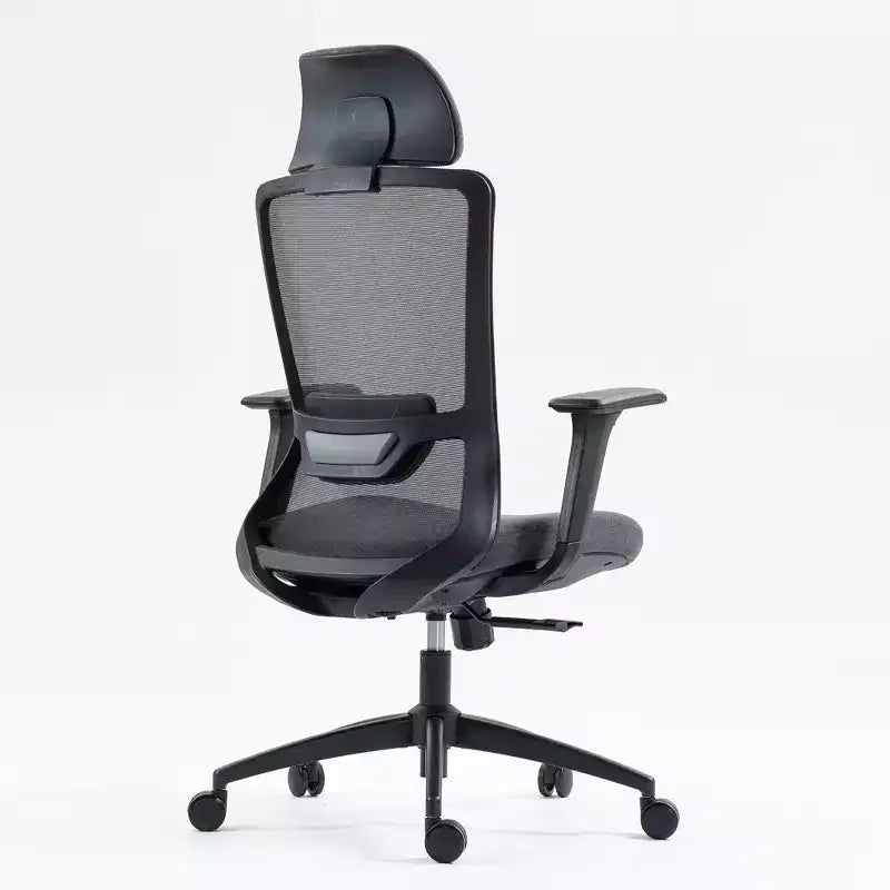 Chaise de bureau ergonomique TUYOHW avec dossier haut en maille, inclinable à 120° et pivotante à 360°, chaise d'ordinateur à base en nylon avec roulettes, hauteur réglable