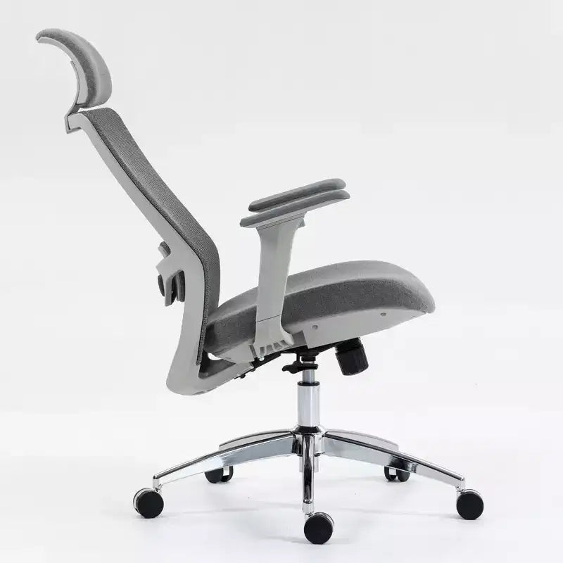 Chaise de bureau ergonomique TUYOHW avec dossier haut en maille, inclinable à 120° et pivotante à 360°, chaise d'ordinateur à base en nylon avec roulettes, hauteur réglable