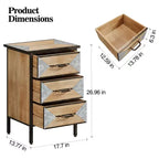 Meuble de rangement moderne en bois à 3 tiroirs, Console autonome, Organisateur polyvalent pour Entrée, Chambre, Couloir et plus