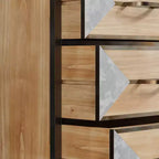 Meuble de rangement moderne en bois à 3 tiroirs, Console autonome, Organisateur polyvalent pour Entrée, Chambre, Couloir et plus