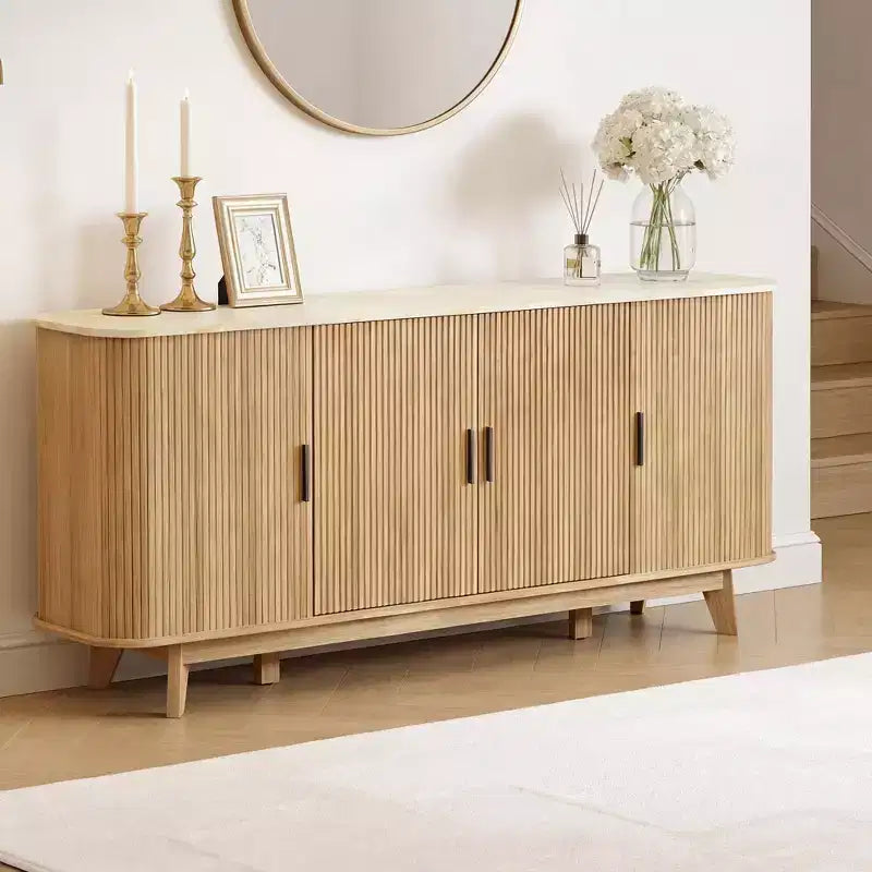 Meuble de buffet Dyonery avec armoire de rangement, armoire à couverts avec étagères réglables, convient aux salons