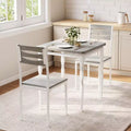 COZONY Dining Table Set for 2 - 3-Piece Dining Table and Chairs Set with Spiral Metal Legs, Space-Saving Design for Small Kitchens, Apartments