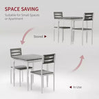 Ensemble de table à manger COZONY pour 2 – Ensemble de 3 pièces table et chaises avec pieds en métal spiralés, design peu encombrant pour petites cuisines et appartements