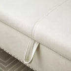 Banc de Rangement TUYOHW 63 avec Boutons Touffetés et Oreiller en Velours, Banc de Lit avec Pieds en Bois, Banc d'Entrée pour Salon, Chambre à Coucher