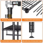 Portant à vêtements robuste, Supports à vêtements pour suspendre les vêtements, Portants autoportants avec étagères, Portants de placard réglables, Charge maximale 450 kg