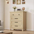 34.8 Tall 4-Drawer Dresser, Freestanding Vertical Storage Chest for Bedroom and Living Room