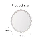GDFStudio Ning Miroir Mural Rond à Bord Ondulé Moderne