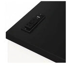Bureau d'ordinateur de 57 pouces avec classeur, plateau de clavier, bureau d'ordinateur noir et blanc en acier avec 5 tiroirs, bureau de direction avec prises de courant