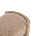 Banc ottoman, Pouf rembourré minimaliste avec cadre en bois, Banc de bout de lit/d'entrée/de chambre à coucher/de salon/de bureau à domicile