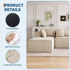 106.7Canapé sectionnel, Canapés modulables Cloud avec méridienne, Canapés sectionnels en polyester en forme de L, Canapé moderne rembourré avec assise profonde