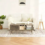 Table basse, table centrale de 100 cm avec tiroir de rangement, étagère ouverte, table basse rectangulaire avec pieds en bois pour salon, assemblage facile