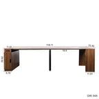 Table de salle à manger extensible TUYOHW pour 6-8 personnes avec rangement, console en bois avec prise, table extensible peu encombrante pour salon, fête