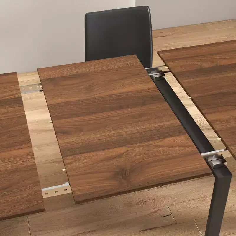 Table de salle à manger extensible TUYOHW pour 6-8 personnes avec rangement, console en bois avec prise, table extensible peu encombrante pour salon, fête