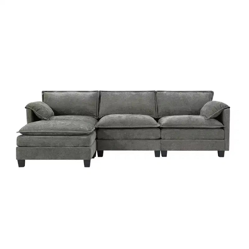 Canapé nuage 3 places moderne du milieu du siècle avec coussins double épaisseur, canapé rembourré confortable pour salon, chambre-Panipeachy
