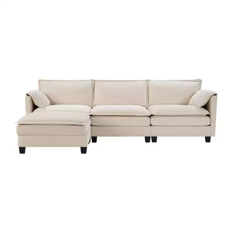 Canapé nuage 3 places moderne du milieu du siècle avec coussins double épaisseur, canapé rembourré confortable pour salon, chambre-Panipeachy