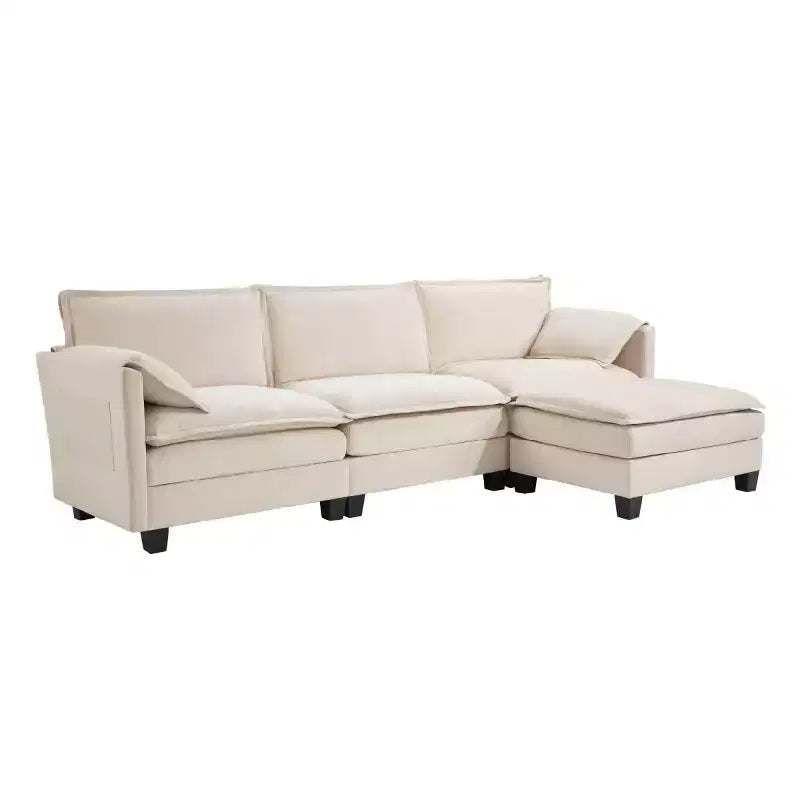 Canapé nuage 3 places moderne du milieu du siècle avec coussins double épaisseur, canapé rembourré confortable pour salon, chambre-Panipeachy