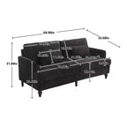 Canapé moderne TUYOHW de 175 cm en tissu bouclette, canapé 2 places avec coussins d'assise amovibles pour salon, appartement, chambre à coucher