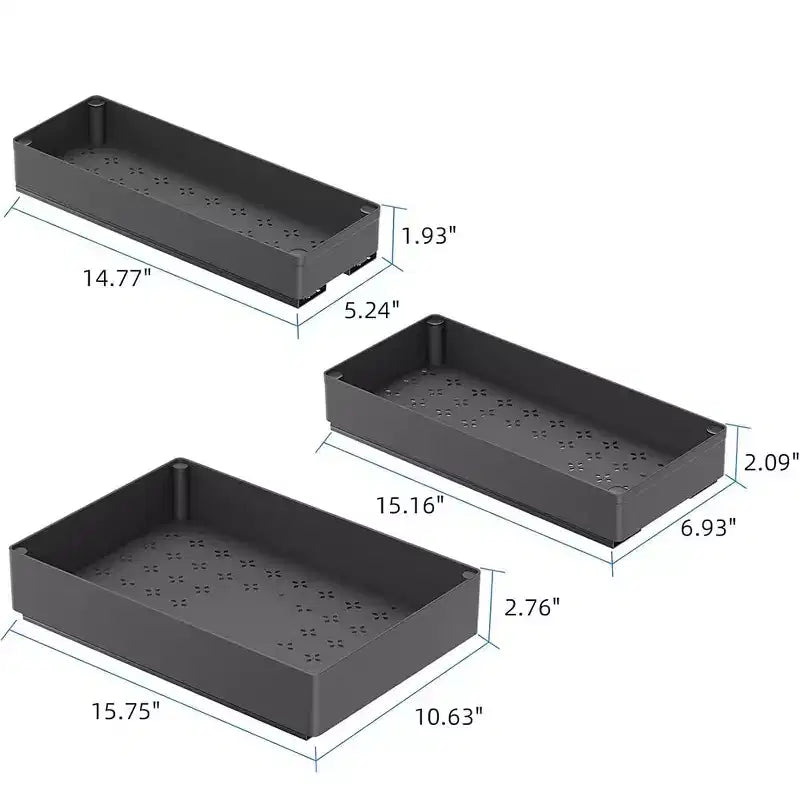 Tiroirs coulissants pour armoires, tiroirs extractibles, panier de rangement organisateur sous évier pour l'organisation des placards de cuisine et de bureau à domicile.